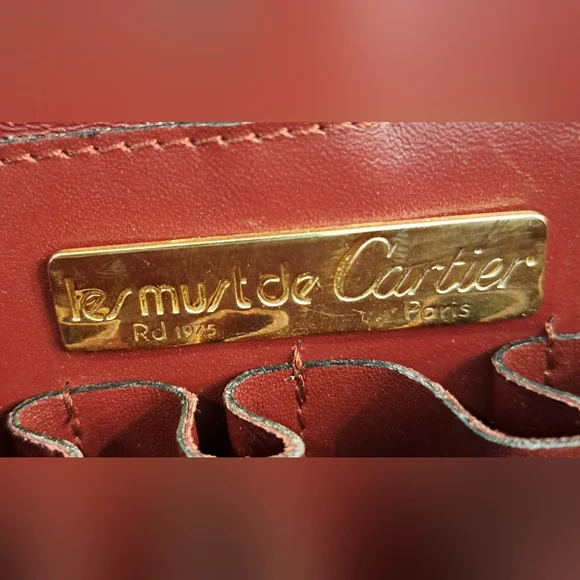 Vintage 1975 Classic Cartier Brown Leather Shoulder Bag - Picture 16 of 16